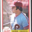 Philadelphia Phillies George Vuckovich 1981 Fleer Baseball Card #21 nr mt Philadelphia Phillies George Vuckovich 1981 Fleer Baseball Card #21 nr mt