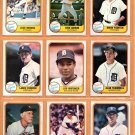 1981 Fleer Detroit Tigers Team Lot 25 diff Kirk Gibson RC Mark Fidrych Alan Trammell 1981 Fleer Detroit Tigers Team Lot 25 diff Kirk Gibson RC Mark Fidrych Alan Trammell