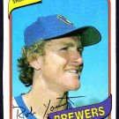 Milwaukee Brewers Robin Yount 1980 Topps Baseball Card #265 ex Milwaukee Brewers Robin Yount 1980 Topps Baseball Card #265 ex
