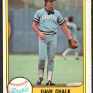 Kansas City Royals Dave Chalk 1981 Fleer Baseball Card #35 nr mt
