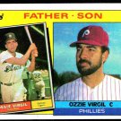 Detroit Tigers Philadelphia Phillies Ossie Ozzie Virgil Father Son 1985 Topps Baseball Card #143 Detroit Tigers Philadelphia Phillies Ossie Ozzie Virgil Father Son 1985 Topps Baseball Card #143