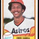 Houston Astros Enos Cabell 1981 Fleer Baseball Card #58 nr mt Houston Astros Enos Cabell 1981 Fleer Baseball Card #58 nr mt