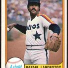Houston Astros Rafael Landestoy 1981 Fleer Baseball Card #70 nr mt