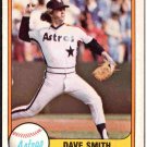 Houston Astros Dave Smith RC Rookie Card 1981 Fleer Baseball Card #71 nr mt