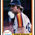 Houston Astros Randy Niemann 1981 Fleer Baseball Card #77 nr mt Houston Astros Randy Niemann 1981 Fleer Baseball Card #77 nr mt