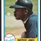 New York Yankees Ruppert Jones 1981 Fleer Baseball Card #101 nr mt New York Yankees Ruppert Jones 1981 Fleer Baseball Card #101 nr mt