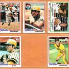 1978 Topps Pittsburgh Pirates Team Lot 5 diff Dave Parker John Candelaria Phil Garner 1978 Topps Pittsburgh Pirates Team Lot 5 diff Dave Parker John Candelaria Phil Garner