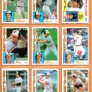 1984 Topps Baltimore Orioles Team Lot 12 diff Jim Palmer Ken Singleton Rick Dempsey