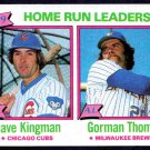HOME RUN LDR CHICAGO CUBS KINGMAN MILWAUKEE BREWERS THOMAS 1980 TOPPS # 202 NM
