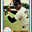 New York Yankees Willie Randolph 1981 Fleer Baseball Card #109 nr mt