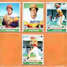 1979 Houston Astros Team Lot 4 diff Joaquin Andujar Bob Watson Art Howe Ken Forsch