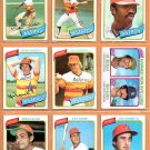 1980 Topps Houston Astros Team Lot 18 diff Jose Cruz Cesar Cedeno Jeff Leonard RC