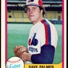 Montreal Expos Dave Palmer 1981 Fleer Baseball Card #160 nr mt Montreal Expos Dave Palmer 1981 Fleer Baseball Card #160 nr mt