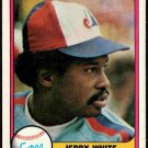 Montreal Expos Jerry White 1981 Fleer Baseball Card #161 nr mt Montreal Expos Jerry White 1981 Fleer Baseball Card #161 nr mt
