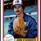 Montreal Expos John D'Acquisto 1981 Fleer Baseball Card #163 nr mt Montreal Expos John D'Acquisto 1981 Fleer Baseball Card #163 nr mt
