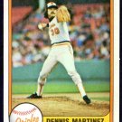 Baltimore Orioles Dennis Martinez 1981 Fleer Baseball Card #180 nr mt Baltimore Orioles Dennis Martinez 1981 Fleer Baseball Card #180 nr mt
