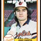 Baltimore Orioles Kiko Garcia 1981 Fleer Baseball Card #191 nr mt