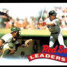 Boston Red Sox Team Leaders Jody Reed 1989 Topps Baseball Card #321 nr mt Boston Red Sox Team Leaders Jody Reed 1989 Topps Baseball Card #321 nr mt