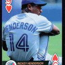Toronto Blue Jays Rickey Henderson (HOF 2009) 1994 Baseball Aces Playing Card # 9 of Clubs Toronto Blue Jays Rickey Henderson (HOF 2009) 1994 Baseball Aces Playing Card # 9 of Clubs