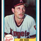 California Angels Joe Rudi 1981 Fleer Baseball Card #272 nr mt California Angels Joe Rudi 1981 Fleer Baseball Card #272 nr mt