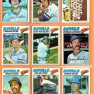 1977 Topps Kansas City Royals Team Lot 17 diff Amos Otis John Wathan RC Team Card Freddie Patek