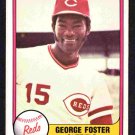 Cincinnati Reds George Foster 1981 Fleer Baseball Card #216 ex Cincinnati Reds George Foster 1981 Fleer Baseball Card #216 ex