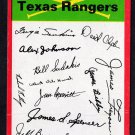 Texas Rangers Red Team Checklist 1974 Topps Baseball Card unmarked vg