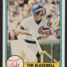 Chicago Cubs Tim Blackwell 1981 Fleer Baseball Card #304 nr mt Chicago Cubs Tim Blackwell 1981 Fleer Baseball Card #304 nr mt