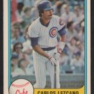 Chicago Cubs Carlos Lezcano RC Rookie Card 1981 Fleer Baseball Card #307 nr mt