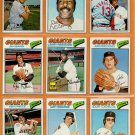 1977 Topps San Francisco Giants Team Lot 20 diff Willie McCovey Darrell Evans Bobby Murcer