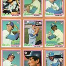 1978 Topps Seattle Mariners Team Lot 16 diff Bill Stein  Tom House Dan Meyer