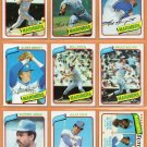 1980 Topps Seattle Mariners Team Lot 20 diff Bruce Bochte Floyd Bannister Dan Meyer