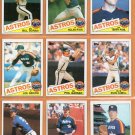 1985 topps Houston Astros Team Lot 11 diff Nolan Ryan Phil Garner Terry Puhl