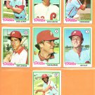 1978 Topps Philadelphia Phillies Team Lot 19 diff Steve Carlton Greg Luzinski Tug McGraw