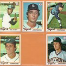 1978 Topps Detroit Tigers Team Lot 5 diff Ben Oglivie Jason Thompson Steve Foucault + 1978 Topps Detroit Tigers Team Lot 5 diff Ben Oglivie Jason Thompson Steve Foucault +