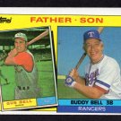 Father & Son Texas Rangers Buddy Cincinnati Reds Gus Bell 1985 Topps #131 nr mt Father & Son Texas Rangers Buddy Cincinnati Reds Gus Bell 1985 Topps #131 nr mt
