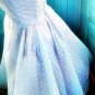 Beautiful 1950s Baby Blue Embroidered Full Skirted Prom Dress Small