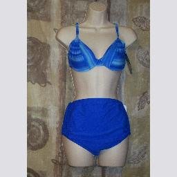 NWT Christina Aqua 2 pc Bikini Underwire High Waist 8D