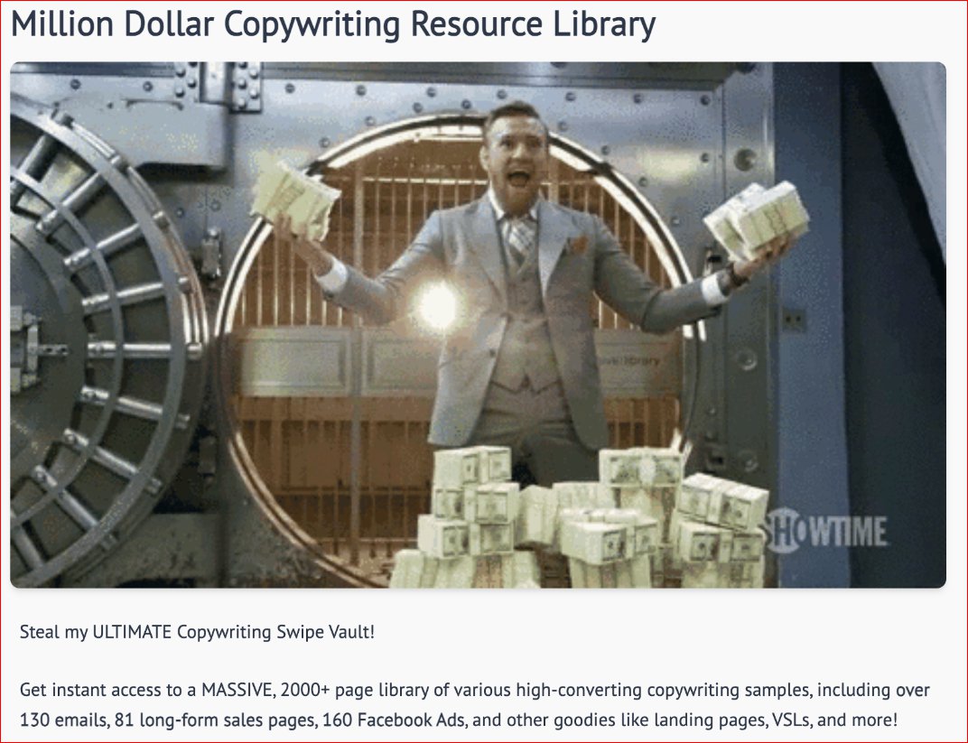 Csaba Borzasi Million Dollar Copywriting Swipe Library