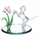 Glass Cat and Butterfly