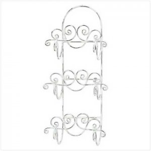 Distressed White Towel Holder
