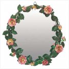 Hand-Painted Rose Garland Mirror