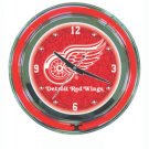NHL Detroit Redwings Neon Clock - 14 inch Diameter