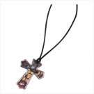 Art Glass Cross Necklace