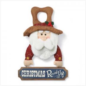 Santa Round Up Door Hanger