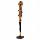 Golden Leopard Zulu Statue