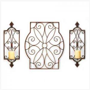Scrollwork Wall Sconce Trio
