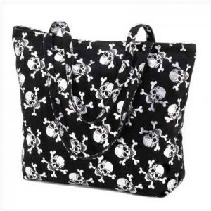 Silver Skull Tote