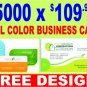 5000 Full Color Business Cards