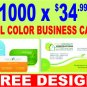 1000 Full Color Business Cards